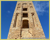 Minaret of the mosque at the ancient Hammadid capital city, Al Qal'a of Beni Hammad (UNESCO world heritage site, near M'Sila, Algeria)