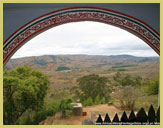 View across the highlands from the Royal Hill of Ambohimanga UNESCO world heritage site (Madagascar) 