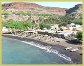 Aerial view of the port and colonial settlement at Cidade Velha, Historic Centre of Ribeira Grande UNESCO world heritage site (Cape Verde)