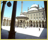 Interior courtyard of the Mohammed Ali Mosque, one of the prominent Islamic monuments of The Citadel, part of the Historic Cairo UNESCO world heritage site (Egypt)