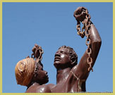 Monument to slavery at the Island of Goree (Senegal), one of the UNESCO world heritage sites that testifies to European colonial influences on the African continent