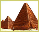 A remarkable assemblage of Kushite pyramids is found in the Nubian desert along the Nile around Karima, part of the Gebel Barkal and Sites of the Napatan Region world heritage site, Sudan