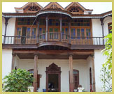 A fine example of one of the Indian-style townhouses at Harar Jugol, the fortified historic town and UNESCO world heritage site (Ethiopia)