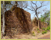 One of the most intact sections of walling at the Ruins of Loropeni UNESCO world heritage site (Burkina Faso)