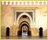 The massive Merenid northern gate, Bab Dekkakine at the Medina of Fez UNESCO world heritage site, Morocco