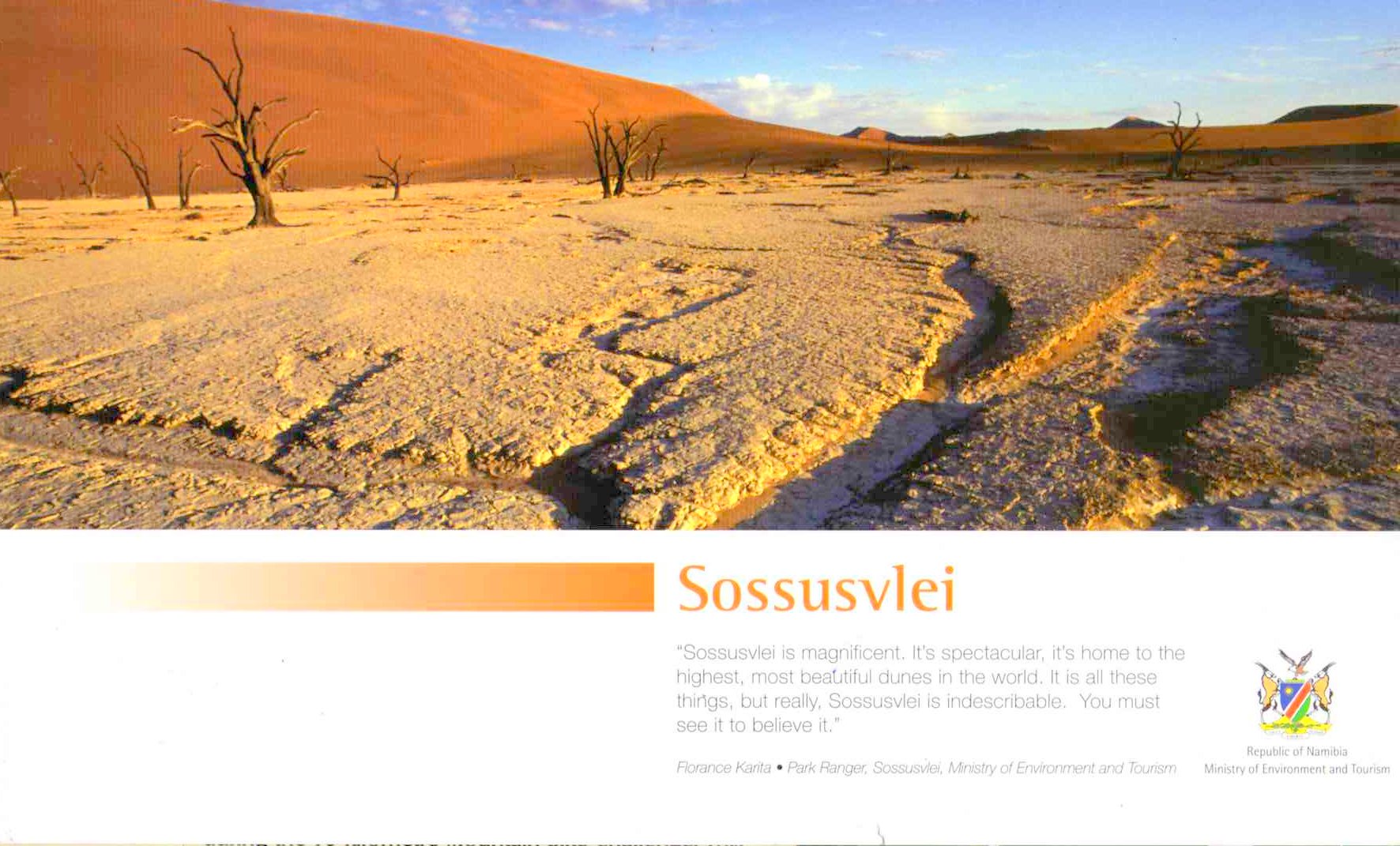 Namib Sand Sea Sossusvlei Visitor's Brochure