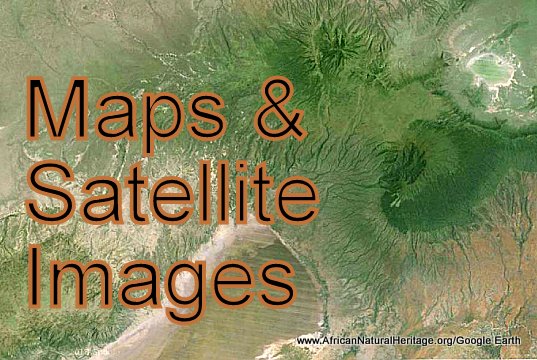 Maps and Google Earth satellite images of Ngorongoro Conservation Area