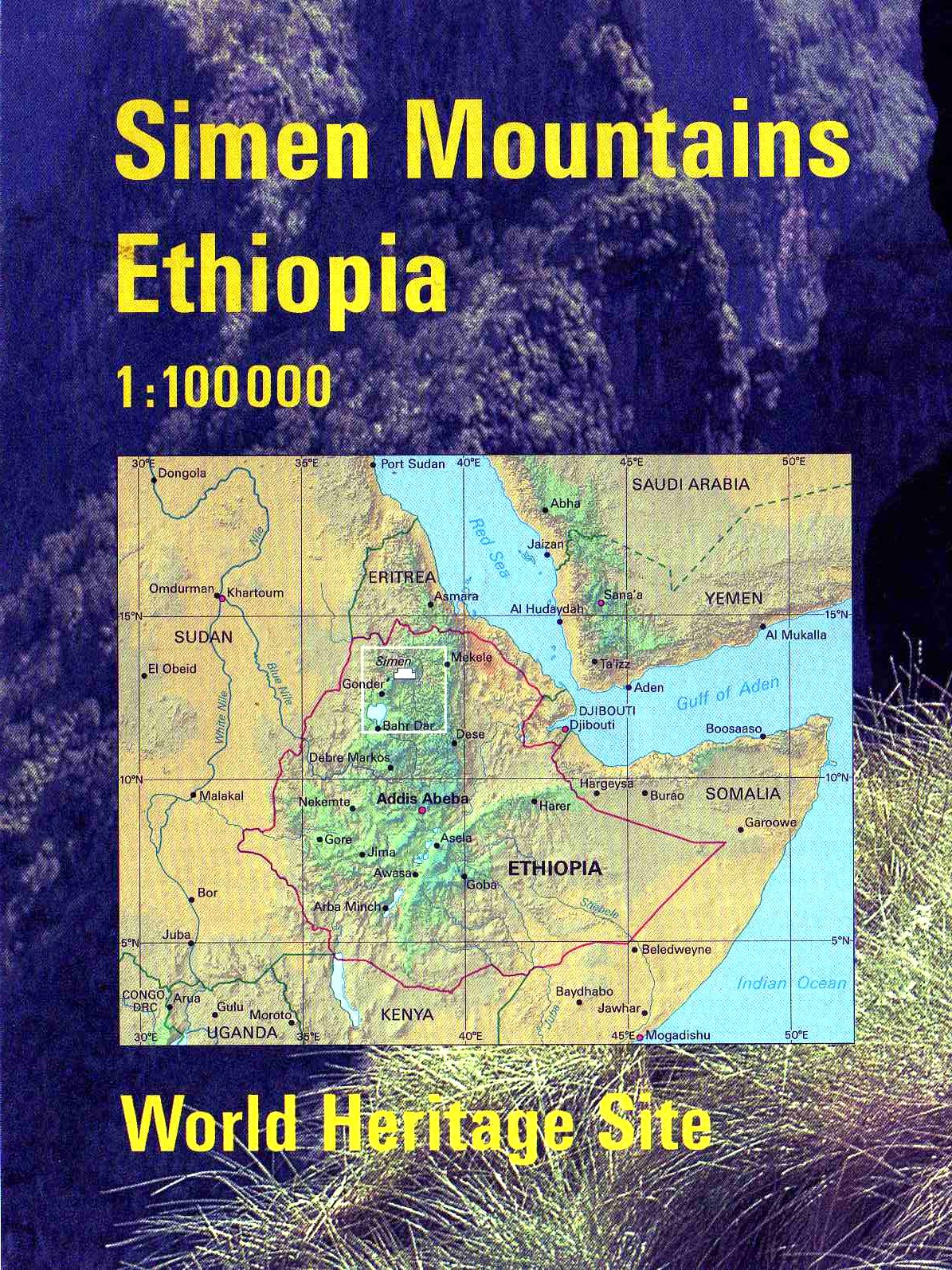 Trekking Map & Visitor's Guide to the Simien Mountains National Park