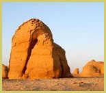 Eroded sandstone block at Wadi Al Hitan (Whale Valley) world heritage site, Egypt