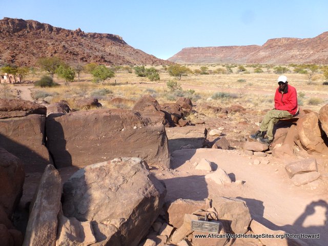 One of approximately 20 panels of rock engravings that can be seen on the self-guided trail at Twyfelfontein rock-art site