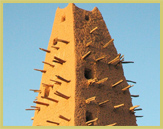 The iconic minaret of the Grand Mosque of Agadez