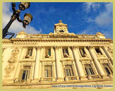 Grand colonial buildings replaced many of the Ottoman-era structures when the French re-developed the waterfront and lower parts of the Kasbah of Algiers UNESCO world heritage site, Algeria (North Africa)