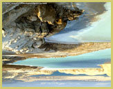 The shoreline of Lake Assal in Djibouti is encrusted with salt, one of the hottest and driest places on Earth