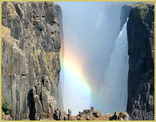 The mighty Mosi-oa-Tunya/Victoria Falls (on the border between Zambia and Zimbabwe) is a UNESCO world heritage site featuring Africa's outstanding geological phenomena