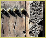 Swahili carved decoration on one of the doors at Fort Jesus UNESCO world heritage site, Mombasa (Kenya)