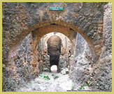 Passage to the sea at Fort Jesus UNESCO world heritage site, Mombasa (Kenya)