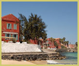 The harbour and waterfront buildings on the Island of Goree UNESCO world heritage site (near Dakar, Senegal)