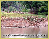 Dry stone walling at Khami Ruins National Monument UNESCO world heritage site near Bulawayo in Matebeleland, Zimbabwe