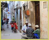 A maze of narrow alleyways characterise the Swahili Old Town of Lamu (a UNESCO world heritage site on Lamu Island, Kenya)