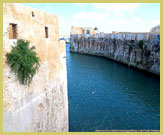 Fortifications on the seaward side of the Portuguese City of Mazagan UNESCO world heritage site (El Jadida, Morocco)