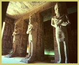 Interior of the Sun Temple at Abu Simbel, part of the Nubian Monuments from Abu Simbel to Philae UNESCO world heritage site, Egypt