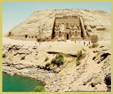 Standing 60m above its original location on the shores of Lake Nasser the Sun Temple at Abu Simbel is part of the Nubian Monuments UNESCO world heritage site, Egypt