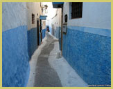 typical alleyway in the Medina of the Rabat UNESCO world heritage site (Morocco), which encompasses the modern capital and historic city