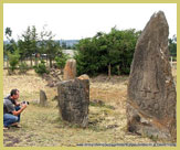 The stone stelae at Tiya (Ethiopia) are one of Africa’s nine UNESCO world heritage sites featuring rock-art and pre-historic monuments