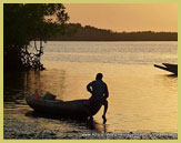 Fishing is one of the traditional economic activities of communities in the Saloum Delta Cultural Landscape UNESCO world heritage site (Senegal, West Africa)