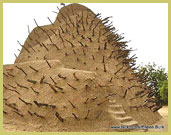 The pyramid-shaped mausoleum of the Tomb of Askia UNESCO world heritage site stands near the banks of the Niger River at Gao (Mali)