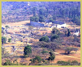 View of the Great Enclosure and valley complex from the Acropolis at the Great Zimbabwe National Monument UNESCO world heritage site, near Masvingo, Zimbabwe