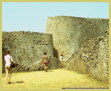 Walls of the Great Enclosure at the Great Zimbabwe National Monument UNESCO world heritage site, near Masvingo, Zimbabwe